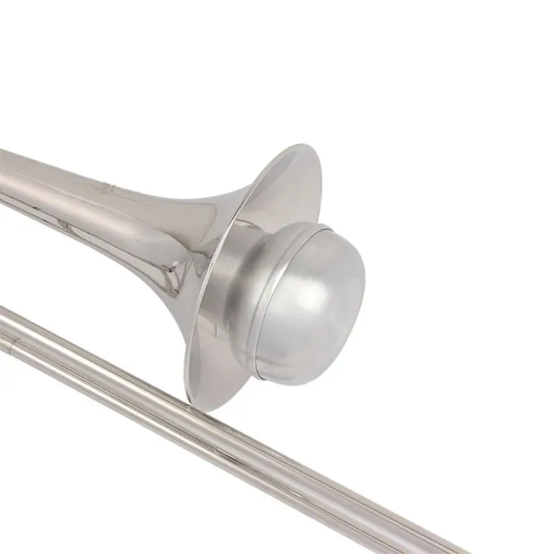 1Pc High Quality Lightweight Practice Trombone Straight Mute Silencer Aluminium for Alto Tenor Trombone Silver Hot Dropshipping