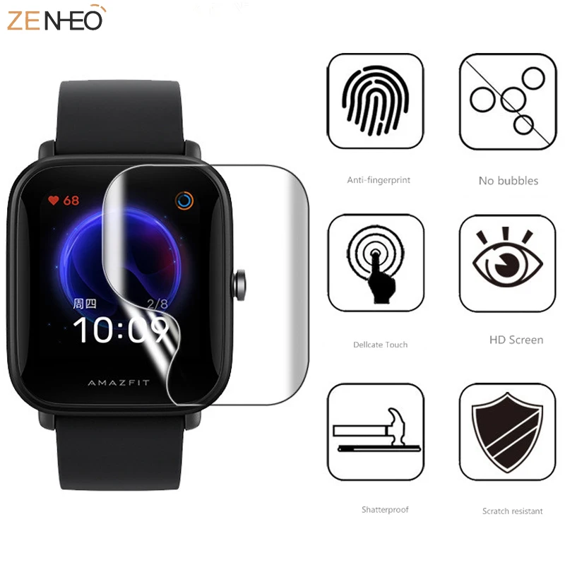 

2Pcs For Xiaomi Huami Amazfit POP/POP pro/Bip U Smart watch Screen Protector Full Coverage Soft TPU Film( Not Glass)