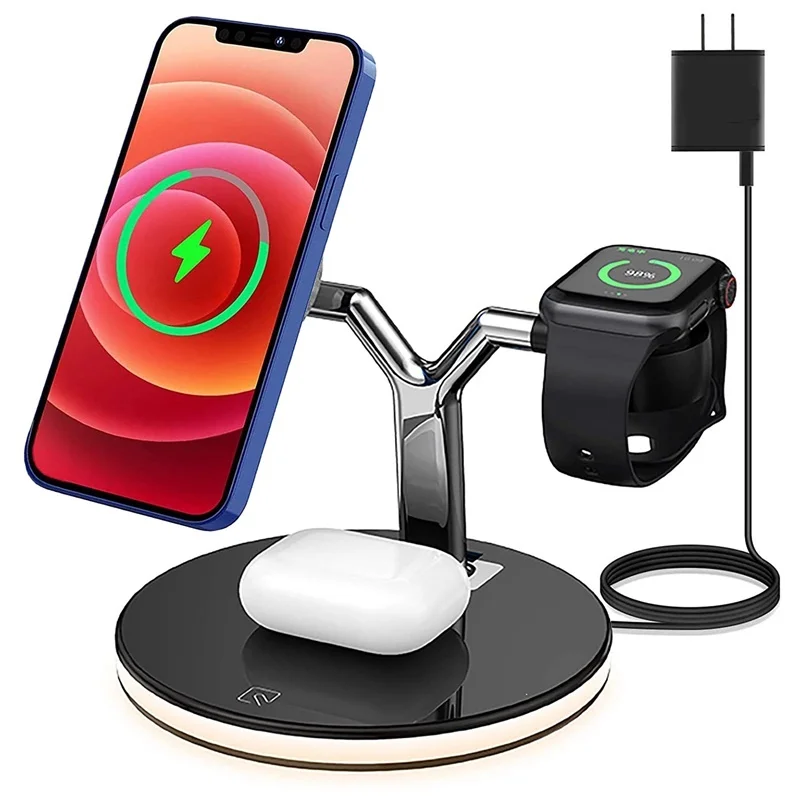 Tongdaytech 25W 3in1 Magnetic Qi Fast Wireless Charger For Iphone 12 Mini Pro MAX Charging Station For Apple Watch 6 5 4 3 2 1