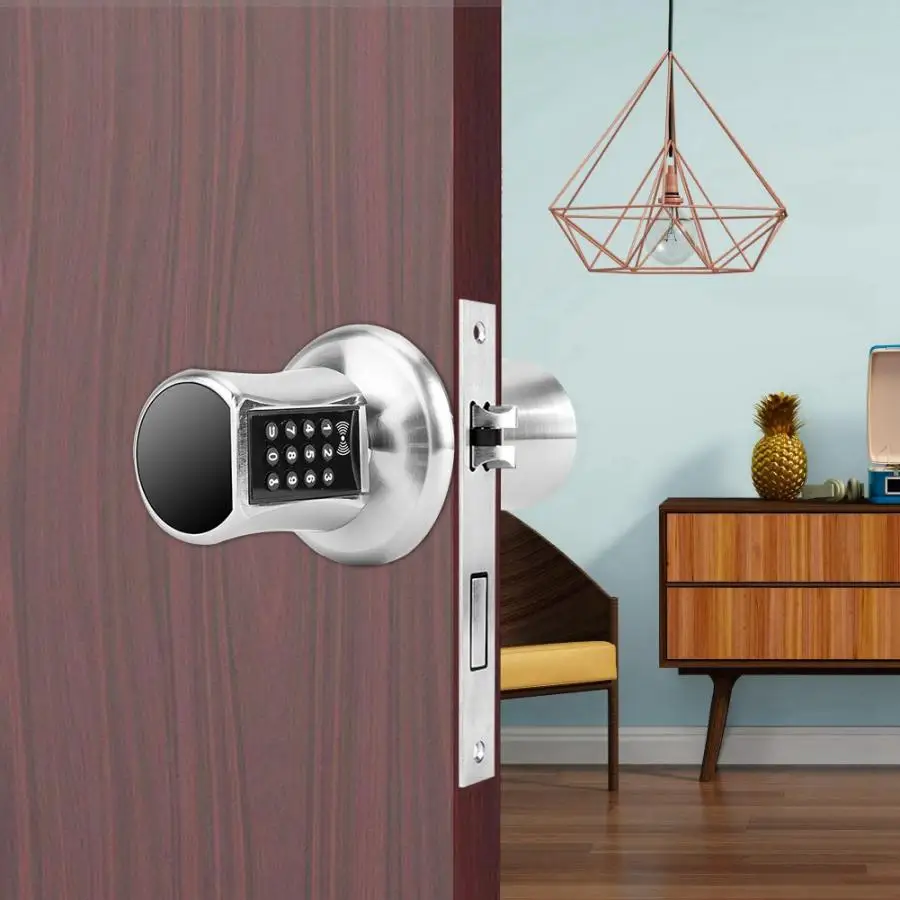  Smart Security Anti-Theft APP Keyboard Password Electronic Lock Cylinder with - 4000170918305