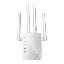 Беспроводной 2,4G/5G Wifi повторитель двухполосный AC 1200 Мбит/с 4 высоких антенн усилитель сигнала моста проводной роутер Wi-Fi доступ