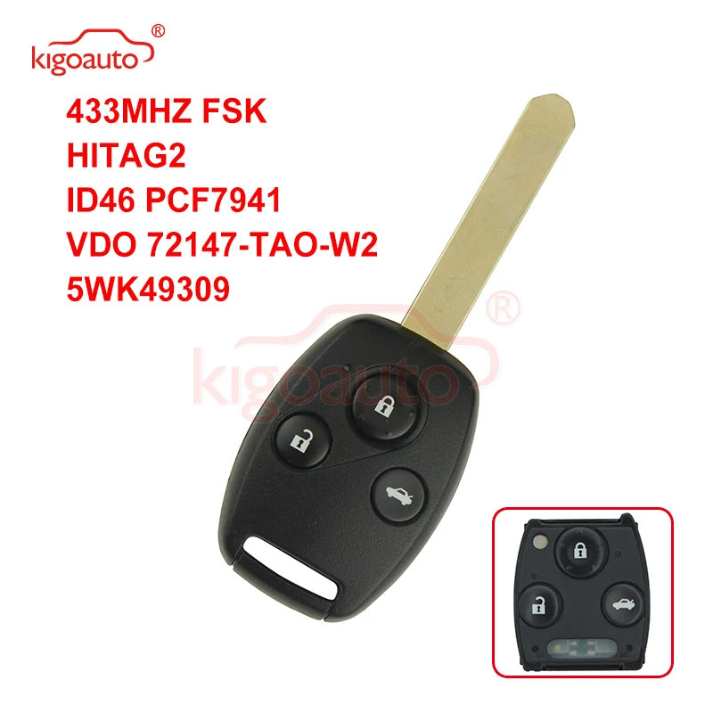 

Kigoauto 433.9MHZ FSK HITAG-2 ID46 PCF7941 VDO 72147-TAO-W2