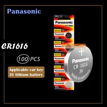 100 шт. Panasonic CR1616 батарейки для монет CR1616 с кнопкой дистанционного управления, электрическая сигнализация, 3 В литиевая батарея