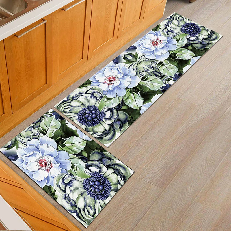 Пылезащитный цветок Кухня Столовая стол коврики против скольжения коврик у входной двери муслин молитвенный коврик набор