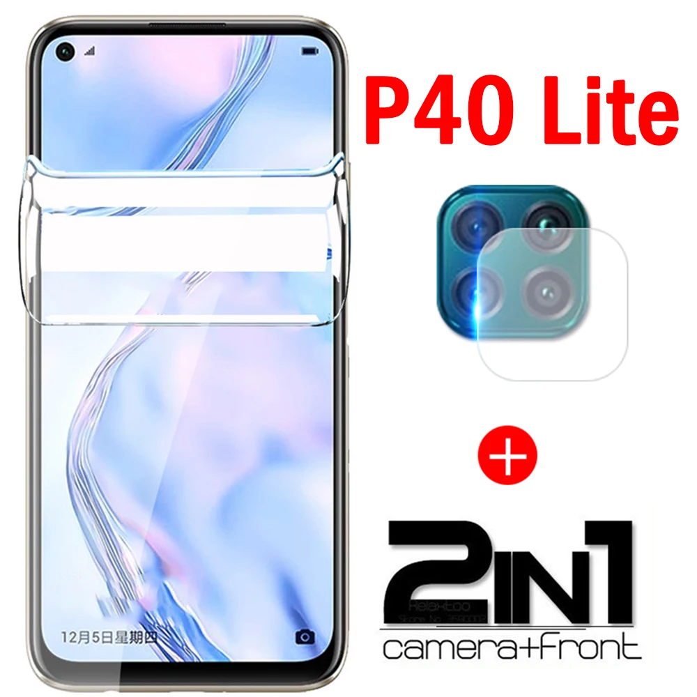 Гидрогелевая пленка для huawei p40 lite Защитная экрана с объективом камеры Мягкая