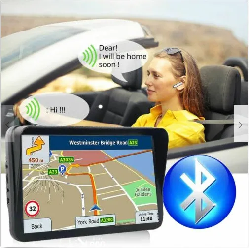 9 дюймовый автомобильный gps навигатор с Bluetooth встроенный экран Карта Европы