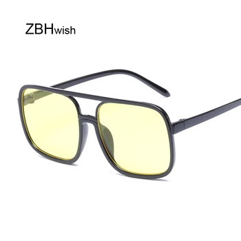 

Oversized Square Sunglasses Women Luxury Transparent Retro Sun Glasses Female Big Frame Vintage Eyewear UV400 Glasses For Lady