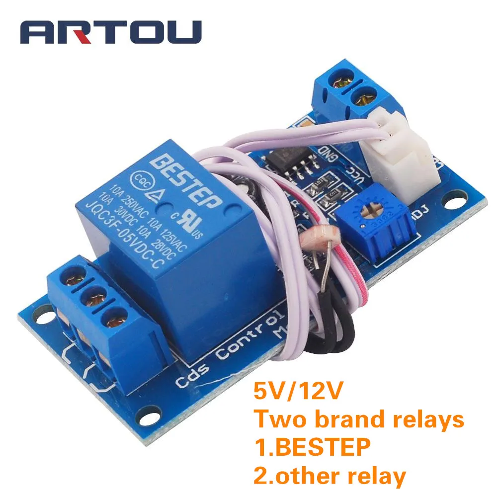 

XH-M131 DC 5V / 12V Light Control Switch Photoresistor Relay Module Detection Sensor 10A brightness Automatic Control Module
