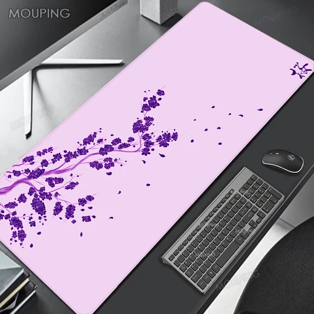 Sakura Mousepad Black Mausepad Pink Setup Gamer Accessories Office Carpet Japanese Art Mouse Pad Company Gaming Deskmat 90x40 Xl 6