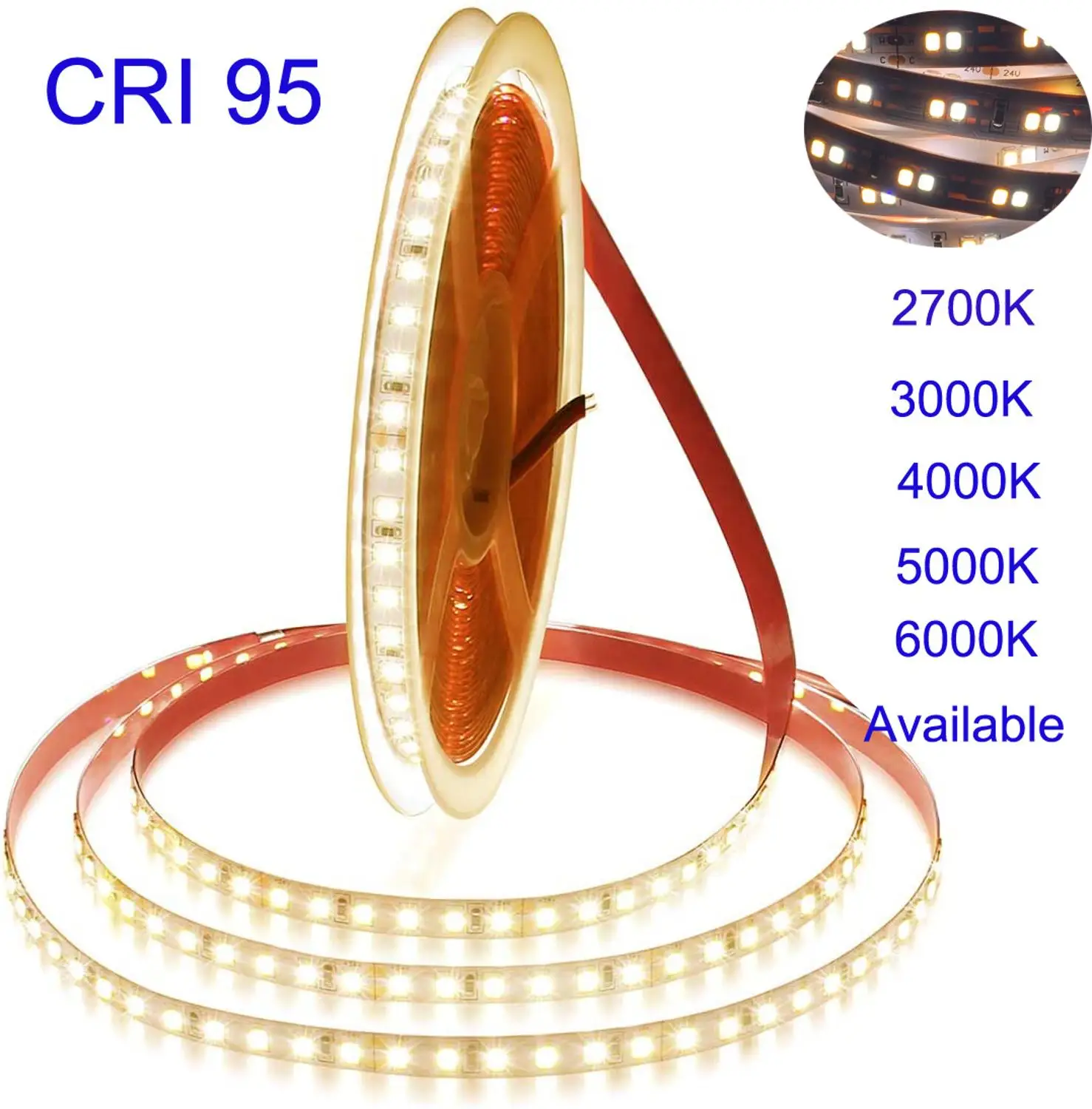 2020 새로운 5m 5 년 보장 백색 높은 CRI 95 LED 지구 빛 DC 12V 2835 LED 온난 한 백색 자연 백색 
