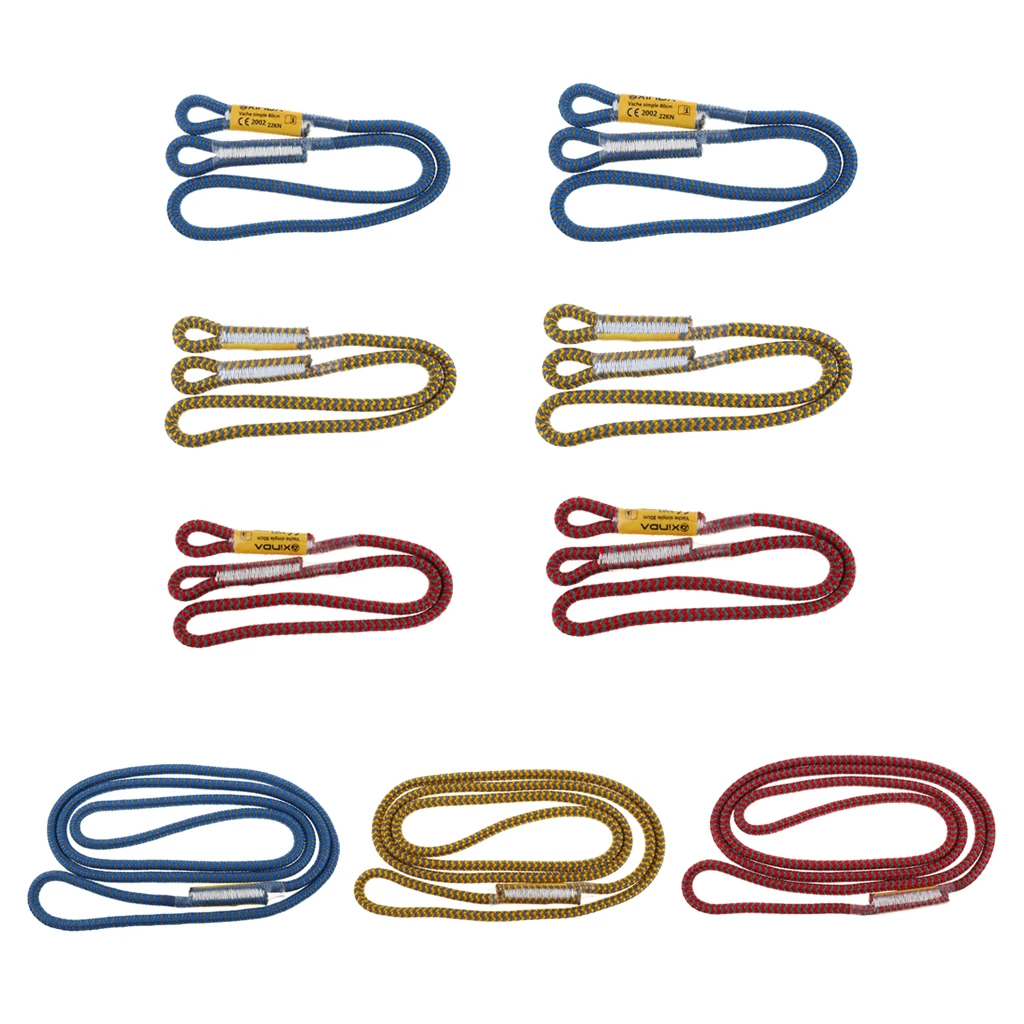 25KN 8mm Prusik Rope Rock Climbing Equipment for Rappelling Caving Ziplining 0.8m/1m