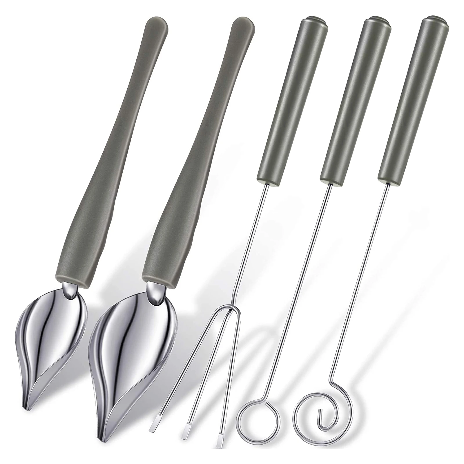 5 unids/set dulces desnuda herramientas Chocolate inmersión tenedor cucharas conjunto culinarias decoración cucharas Chef arte lápiz para placas decorativas