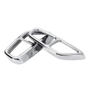 

1 Pair Car Rear Exhaust Muffler Pipe Tip End Cover Sticker Trim Stainless Steel Decoration for BMW 5 6 Series G30 G32 GT 2017 20