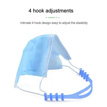

Face Shield Extension Buckle Adjustable Artifact Face Shield Rope Anti-Slip Silicone Mask Extension Hook Mask Accessories