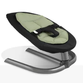 Black chair greenmat Детское кресло-качалка из алюминия для новорожденных, детское кресло-качалка, детская корзина для сна, автоматическая Колыбель для малышей - Цвет: Black chair greenmat