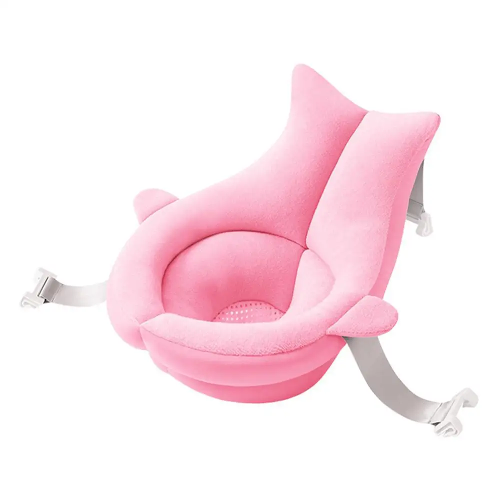 80 см коврик для ванной для новорожденного ребенка, Складной Коврик для ванны в форме цветущего цветка, подушка для детского душа, защитная подушка для сиденья с лепестками - Цвет: Pink B