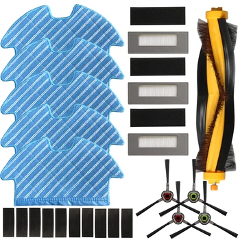 

For Ecovacs Deebot Ozmo 900 Filter Brush Mop Cloth Set Vacuum Cleaner Parts Robot Vacuum Cleaner Roller Brush Side Brushes