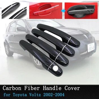 

for Toyota Voltz 2002 2003 2004 of Black Carbon Fiber Door Handle Cover Trim Car Accessories Stickers