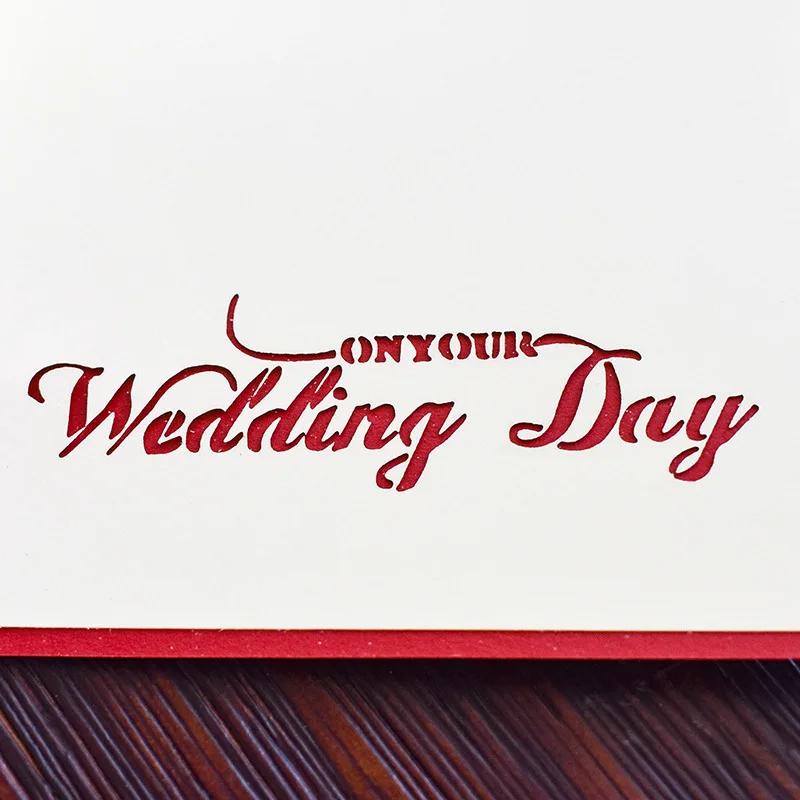  10 pcs 3D Greeting Card With Envelope Sticker Exquisite Wedding Invitation Wedding Style Anniversar - 4.00053E+12