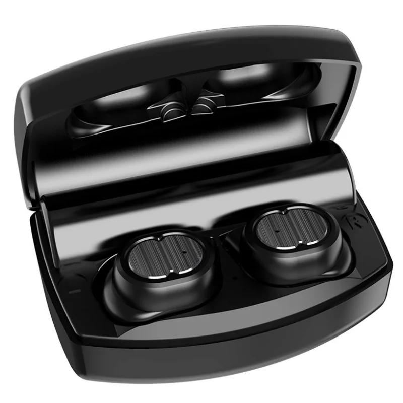 Black Bluetooth наушники настоящие беспроводные наушники Tws 5,0 спортивные наушники стерео бас гарнитура шумоподавление для телефонов - Цвет: Black
