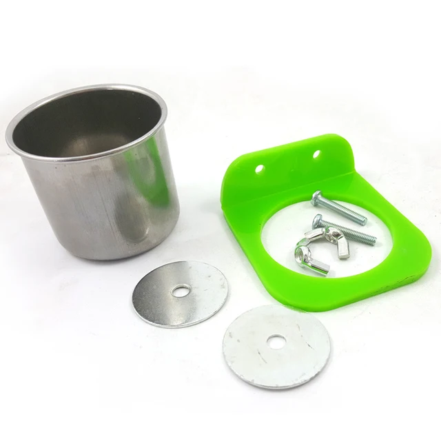 Stainless Steel Cup Hamster - Parrot - Squirrel - Guinea Pig Feeding Bowl 4