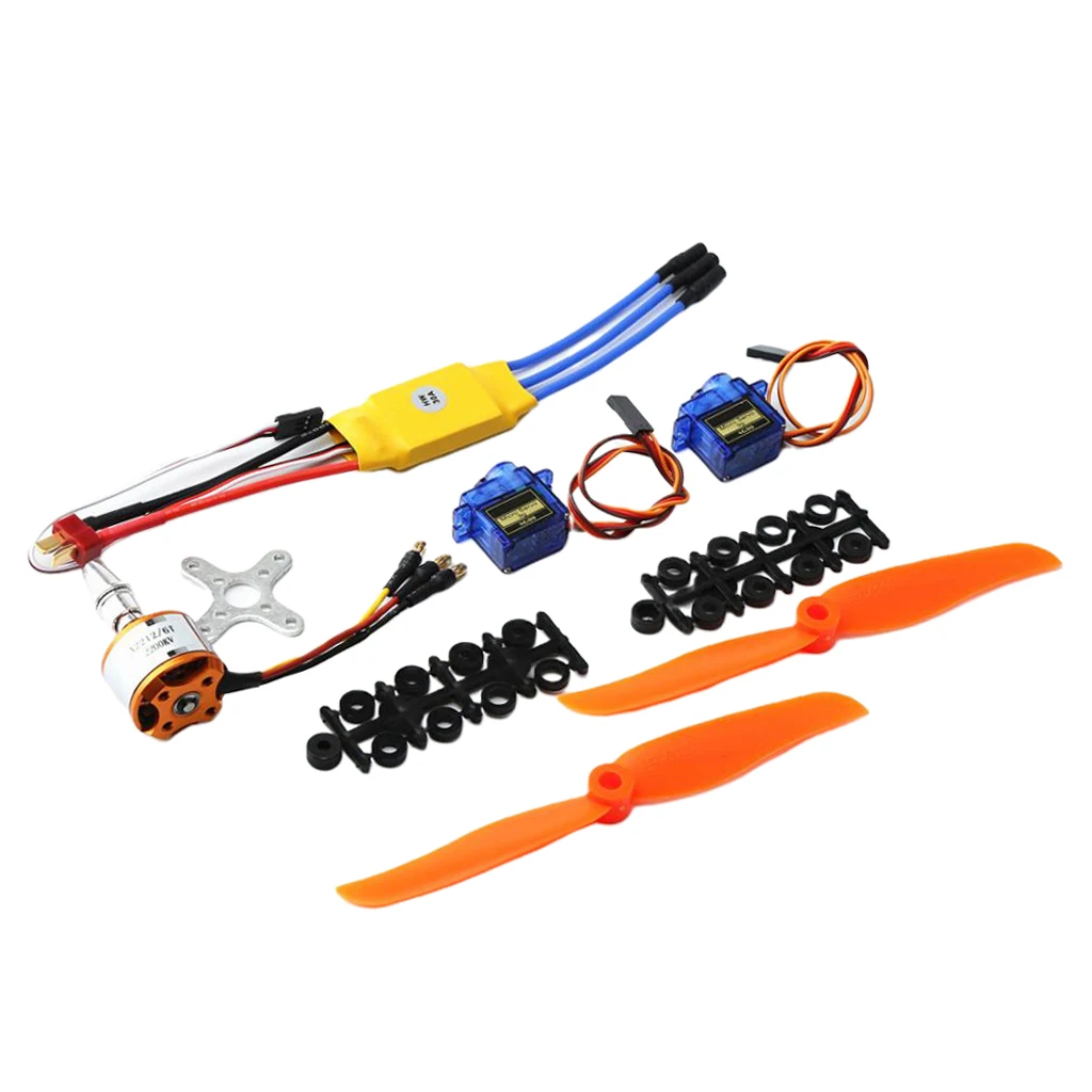 1 Set 9G Servo Motor 2200KV 30A ESC 6035 Propeller RC Plane Helicopter Parts
