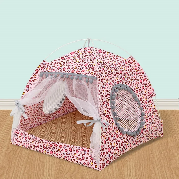 Folding Play Tent Game House Bed for Pets Dog Cat Rabbit Baby At Home Summer Outdoor Sleeping Teepee Teddy (13)
