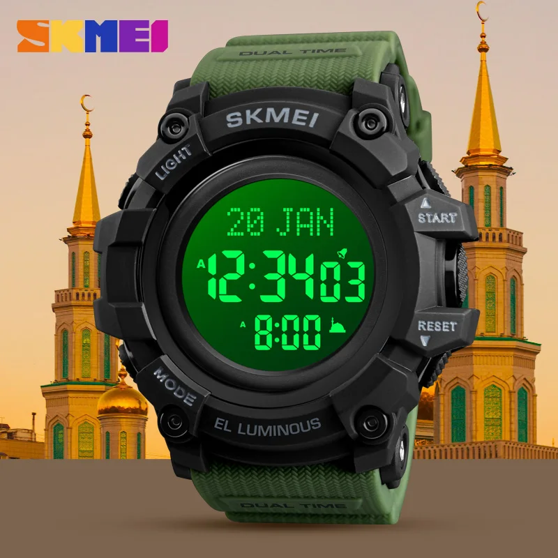 SKMEI модные многофункциональные мужские спортивные часы Chrono электронные