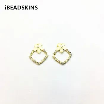 

New arrival! 27x23mm 50pcs Zinc alloy Square-Shape Charm for Earrings parts,hand Made Earrings Necklace Findings Jewelry DIY