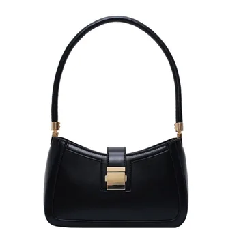

Solid Color PU Leather Shoulder Bags for Women New Fashion Lock Female Handbags Small Ladies' Travel Messenger Crossbody Bag Sac
