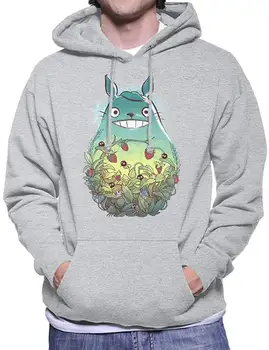 

JYSDZSE Ghibli Totoro Forest Berries Men's Hooded Sweatshirt winter summer coat streetwear gym jogger hoodies Sweatshirts
