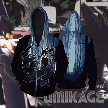 

My Hero Academia Tokoyami Fumikage Costume My Hero Academia Hoodies Jackets Cosplay 3D printed zip hoodies men women Streetwear
