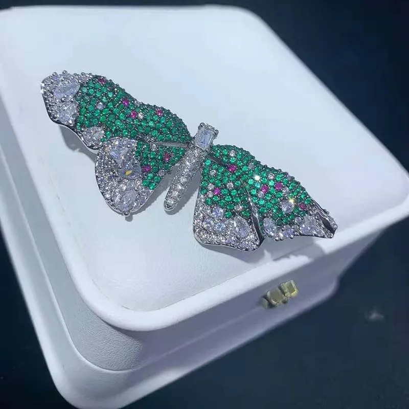 61X21MM Women's High Quality bow Fashion Style brooch For Woman Christmas Gift 1 Pair