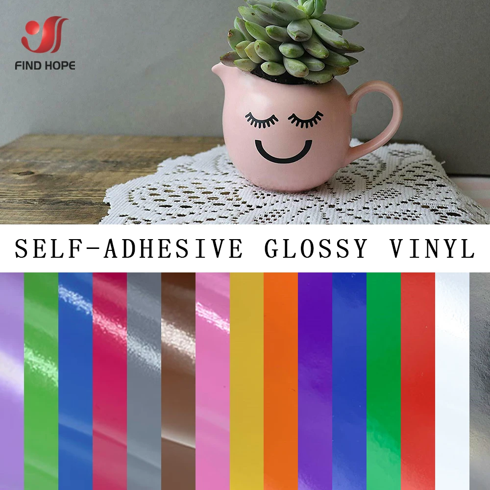 12"x10" Bundle Adhesive Vinyl Sheets 15 Assorted Colors Glossy Vinyl Craft Sign Making for Cutting cut Car/Cup Decal Sticker