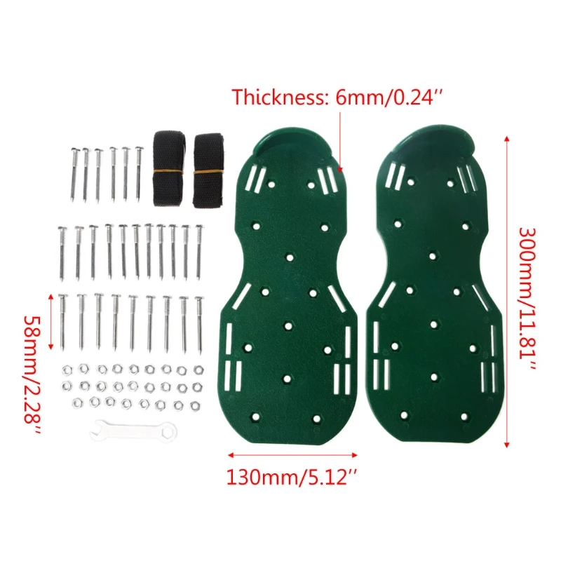 

1 Pair Garden Yard Grass Cultivator Scarification Lawn Aerator Nail Shoes Tool 203C