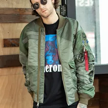 SMN Flight Jacket Army Green Men's Spring Autumn Bomer Air Force Pilot Jacket Thin Coats