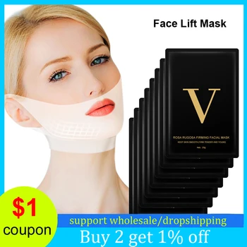 

4D Double V Shape Lifting Facial Mask Compact Hanger Ear Mask Face Lifting Firming Mask Magic Double Chin Shrink Facial Mask
