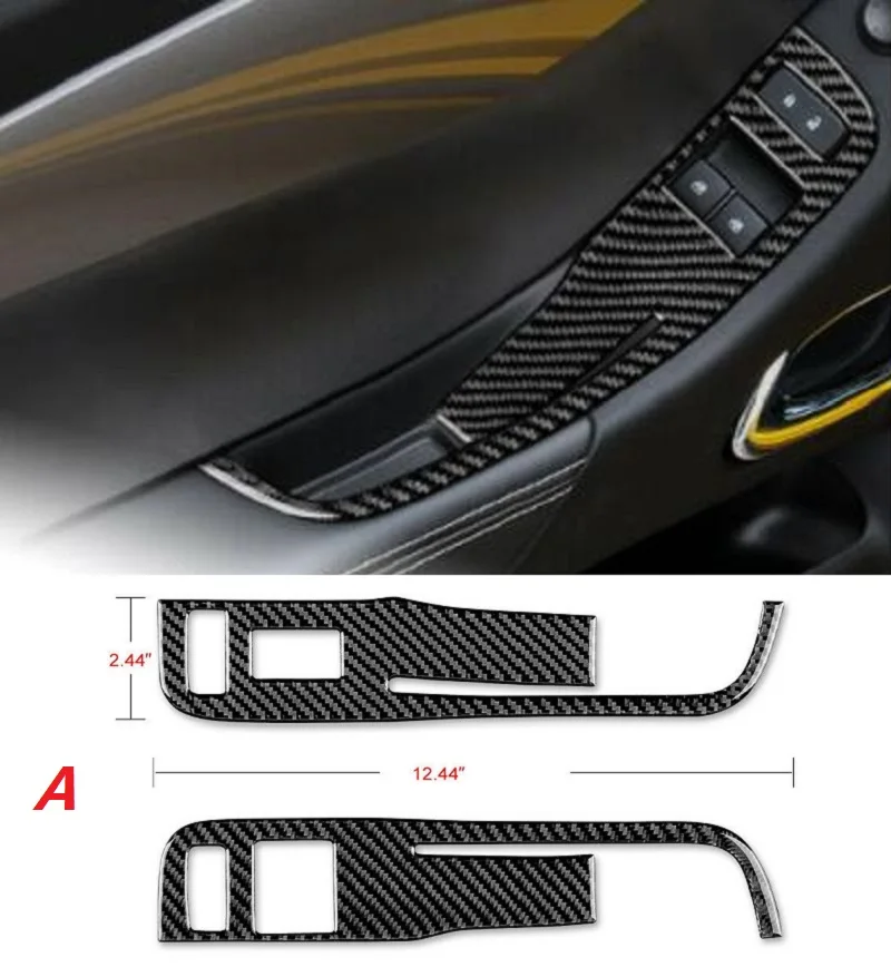 

Carbon Fiber Car Door Window Control Switch Panel Interior Trim Accessories for Chevrolet Camaro 2010 2011 2012 2013 2014 2015