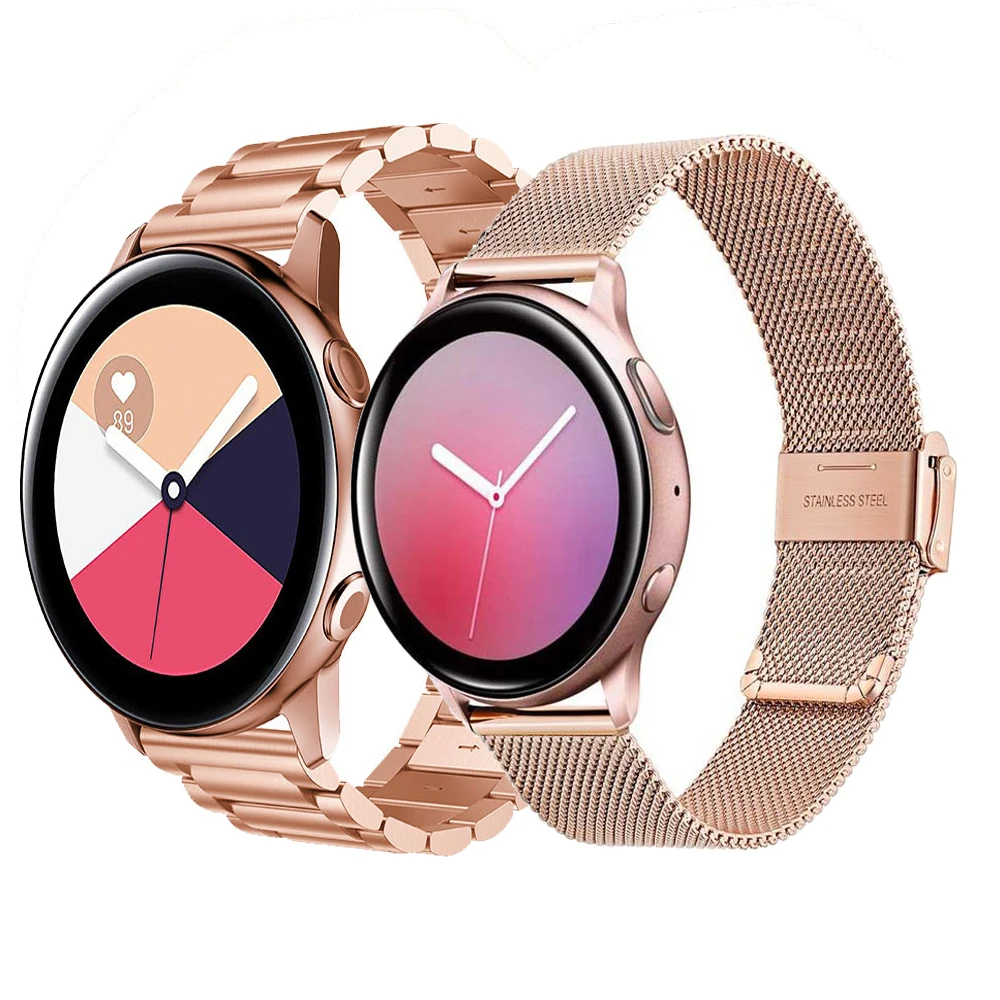 Ремешок из нержавеющей стали для наручных часов комплект Samsung galaxy watch active 2 40 мм 44