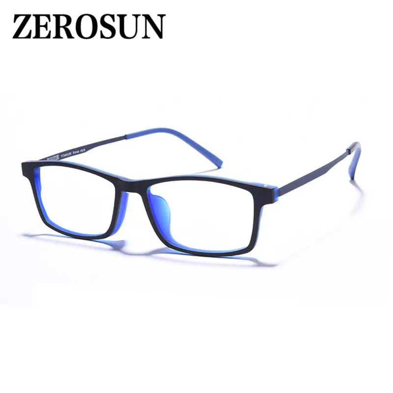 Zerosun, титановые очки, мужские, 7 г, очки для близорукости, оправа для мужчин, большие, очки для мужчин, оптические очки по рецепту, прогрессивные
