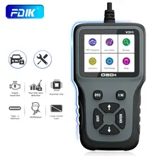FDIK OBD2 Scanner V311 Code Reader Car Diagnostics Tool Check Engine Testing Herramientas Automotive Scanner OBD2 PK ELM327