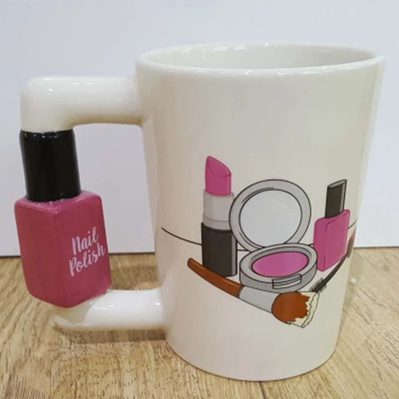 3D Ручная роспись керамические кофейные кружки креативные инструменты для девочек Набор для красоты специальные лаки для ногтей ручка чайная чашка Новинка подарки для друзей