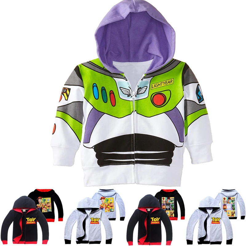 Toy Story 4 Buzz lightyear/толстовки с капюшоном, г., свитер с капюшоном на молнии с 3D принтом для маленьких детей, аниме, карнавальный костюм с героями мультфильмов