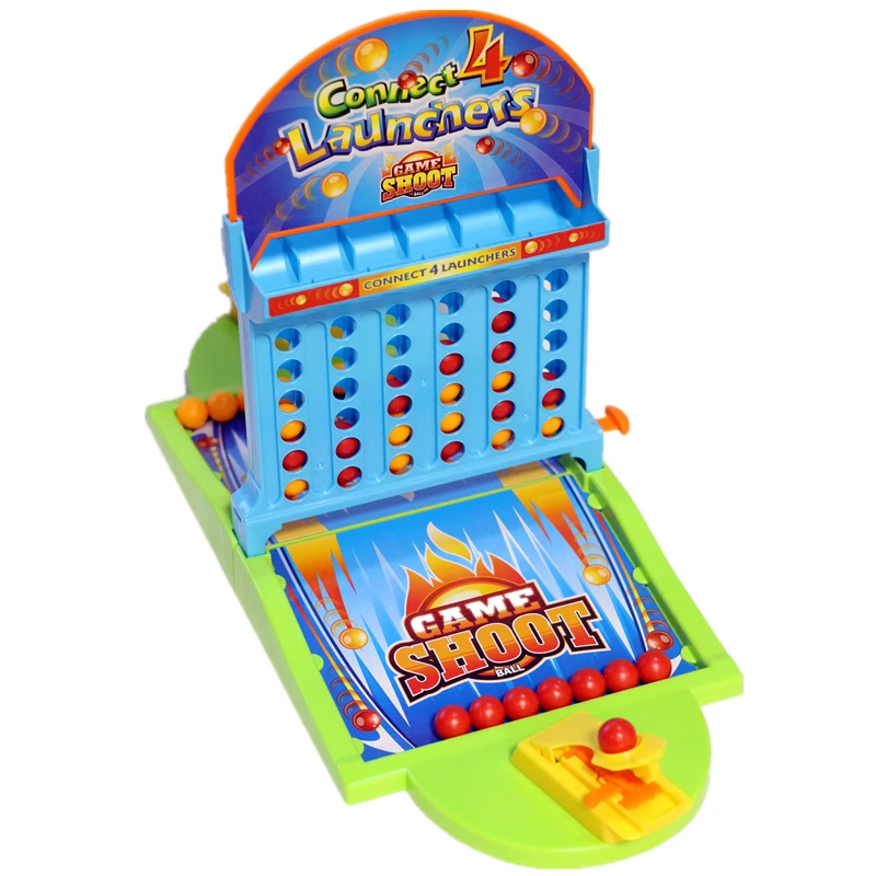  Desktop Pinball Machine Ejection Four-piece Chess Desktop Shooting Platform Parent-child Interactiv