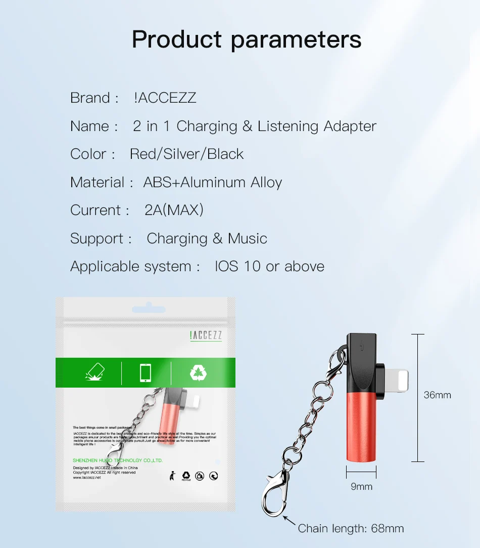 !ACCEZZ Charging Adapter For iPhone Lighting 7 8 Plus X XS  2 In 1 3.5mm Jack Earphone AUX Charger Listening Converter Connector (10)