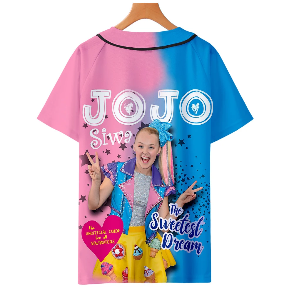 JOJO SIWA печатных 3D футболки Бейсбол для женщин/мужчин модные летние с коротким рукавом футболки Лидер продаж мода уличная одежда