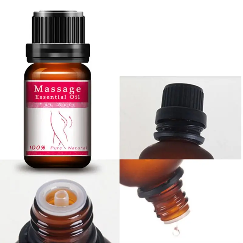 

10ml Natural Rose Extract Hip Enlargement Essential Oil Buttock Butt Lift Enhancer Bigger Anti-Wrinkle Massage Cream Beauty Tool