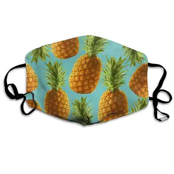 

Comfortable Two Layer Dust Mask, Soft Ineapple Pattern Face Mask Cover Mouth for Adults and Teens