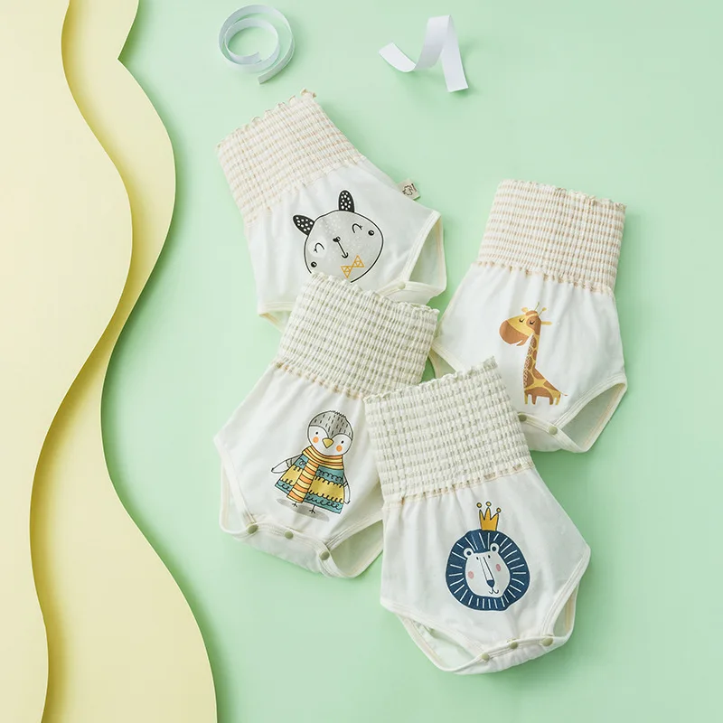 

2 styles Baby Nappies Cloth Diaper Infant Breathable High Waist Panties Washable Potty Training Pants Baby Fit Reusable Diapers