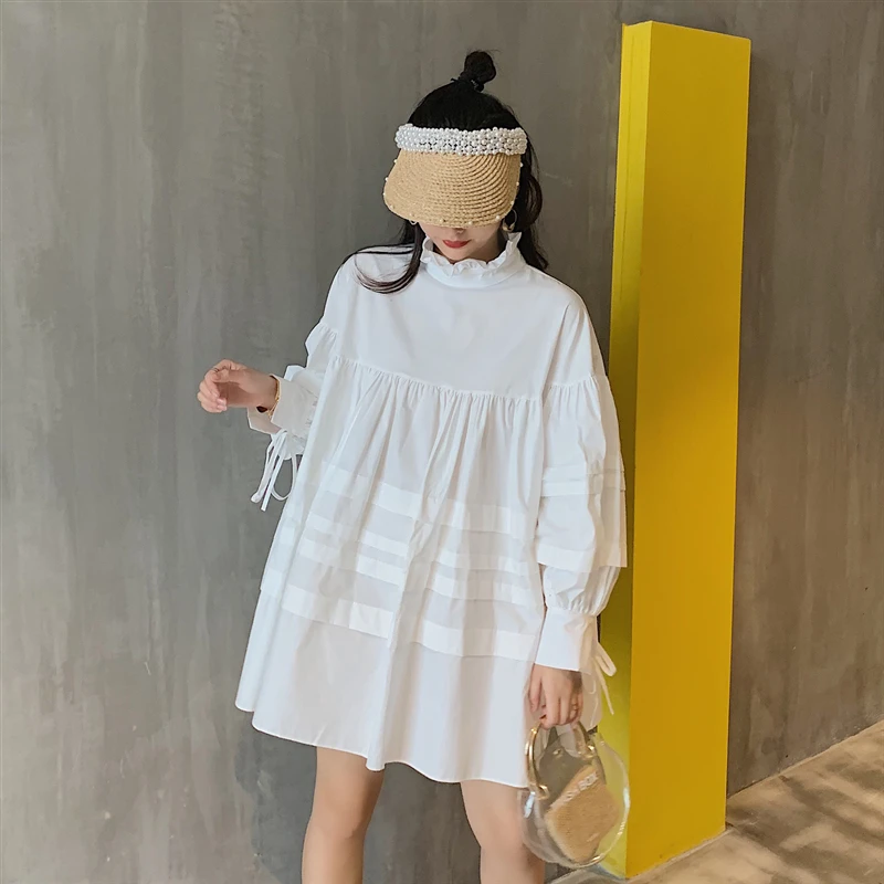 2019 осеннее корейское милое платье с длинными рукавами Новое Кукольное женское